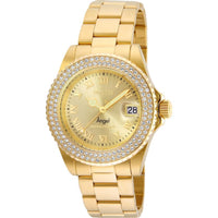 Invicta Women's 24614 Angel Quartz 3 Hand Gold Dial Watch