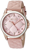 SO&CO New York Women's 5201.4 SoHo Quartz Light Pink Quilted-Leather Strap Watch
