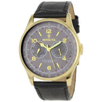 Invicta 6751 Men's Vintage Collection Taupe Sunray Dial Black Leather Watch