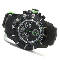 Invicta 13935 Men's Quartz Black Dial Chronograph Display PU Strap Watch