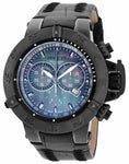 Invicta 18450 Men's Subaqua Chrono Black Genuine Leather Black MOP Dial Watch