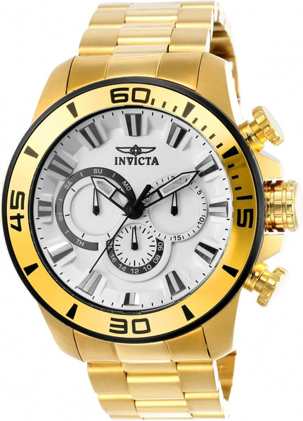 Invicta Men's 22589 Pro Diver Quartz Chronograph White Dial Watch