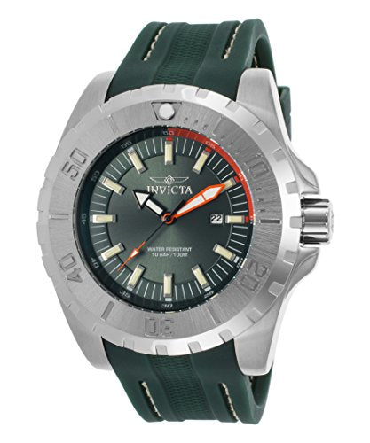 Invicta Men's 23738 Pro Diver Quartz 3 Hand Green Dial Watch