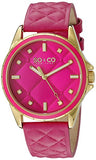 SO&CO New York Women's 5201.2 SoHo Quartz Pink Quilted Leather Strap Watch