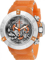 Invicta Men's 24356 Subaqua Quartz Multifunction Black, Orange Dial Watch