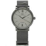 IWC New IW356505 Portofino Automatic 40mm Silver Steel Box/Paper/Warranty #IW13