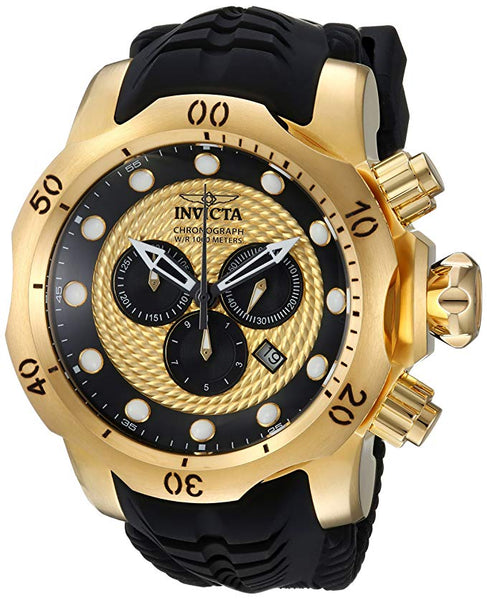 Invicta Men's 20443 Venom Quartz Chronograph Black, Gold Dial Watch