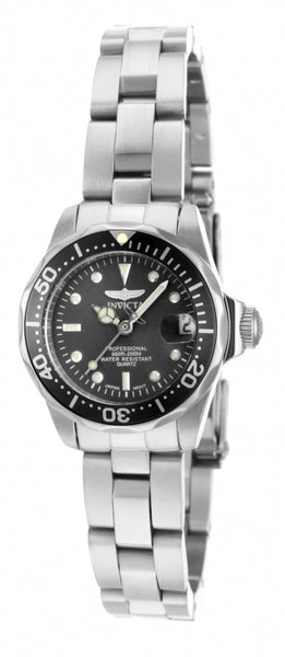 Invicta Women's 14984 Pro Diver Quartz 3 Hand Charcoal Dial Watch
