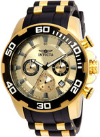 Invicta Men's 22346 Pro Diver Quartz Chronograph Gold Dial Watch