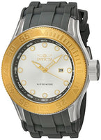 Invicta Men's 22241 Pro Diver Quartz 3 Hand Silver, Grey Dial Watch