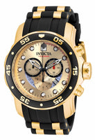 Invicta Men's 17566 Pro Diver Quartz 3 Hand Gold Dial Watch