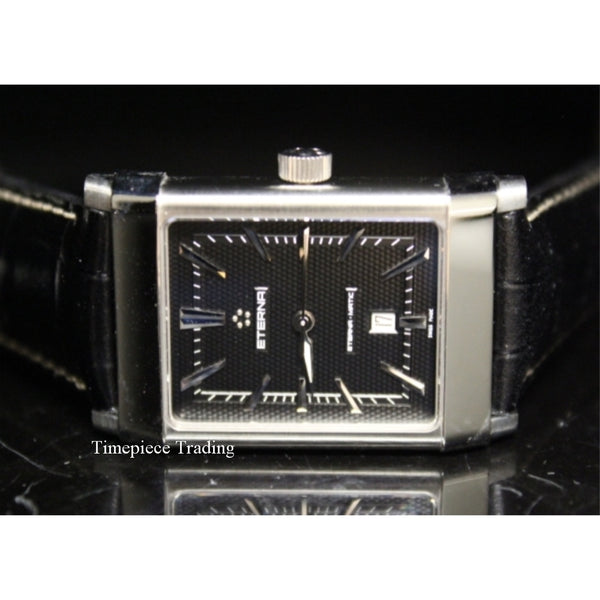 Eterna 8491.41.41.1117D Eterna-Matic Women's Swiss Automatic Black Leather Watch