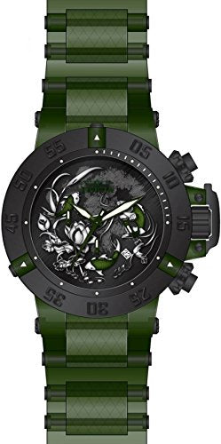 Invicta Men's 26563 Subaqua Quartz 3 Hand Black, Green, Silver Dial Watch