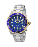 Invicta Men's 12566 Pro Diver Quartz 3 Hand Blue Dial Watch