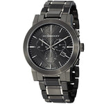 Burberry Men's BU9354 Large Check Gray Ion Plated Stainless Steel Watch