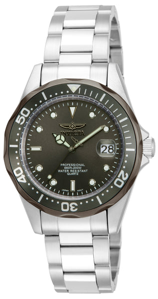 Invicta Men's 12812 Pro Diver Quartz 3 Hand Charcoal Dial Watch
