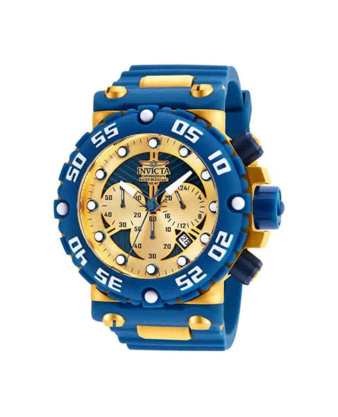 Invicta Men's 25041 Subaqua Quartz Multifunction Gold, Blue Dial Watch