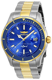 Invicta Men's 25815 Pro Diver Quartz 3 Hand Blue Dial Watch
