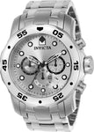 Invicta Men's 0071 Pro Diver Quartz Chronograph Silver Dial Watch