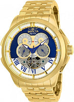 Invicta Men's 25581 Objet D Art Automatic 3 Hand Blue, Silver Dial Watch