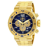 Invicta Men's 25077 Pro Diver Quartz Chronograph Blue, Gold Dial Watch