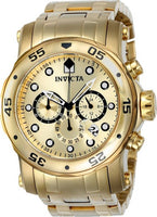Invicta Men's 23652 Pro Diver Quartz Chronograph Gold Dial Watch