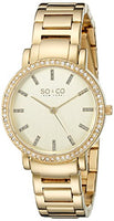 SO&CO New York Women's 5060.3 Madison Quartz Stainless Steel 23K Gold-Tone Bracelet Link Bracelet Watch