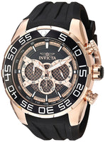 Invicta Men's 26304 Speedway Quartz Multifunction Rose Gold, Black Dial Watch