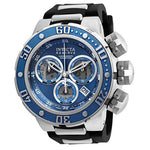 Invicta Men's Reserve Polyurethane& SS Swiss Quartz Blue Dial Analog Watch 21643