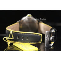 Invicta 12614 Men's Pro Diver Silver Dial Analog Black Leather Strap Watch
