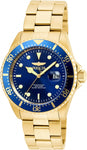 Invicta Men's 22063 Pro Diver Quartz 3 Hand Blue Dial Watch