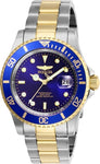 Invicta Men's 26972 Pro Diver Quartz 3 Hand Blue Dial Watch