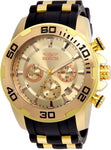 Invicta 22342 Men's Pro Diver Gold-Tone Polyurethane Band Swiss Quartz Watch