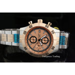 Invicta 11277 Men's Specialty Chronograph Rose Gold Textured Dial Two Tone Watch