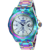 Invicta Men's 47mm Grand Diver Automatic Iridescent Platinum Mother Of Pearl Dial Stainless Steel Bracelet Watch
