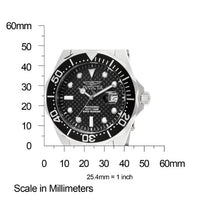 Invicta Men's 12562 Pro Diver Quartz 3 Hand Black Dial Watch