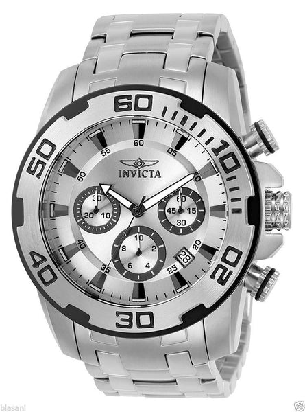 Invicta Men's Pro Diver Stainless Steel Quartz Silver-Tone Dial Watch 22317