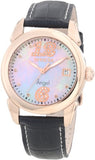 Invicta Women's 0776 Angel Diamond Accented Platinum Mother-Of-Pearl Dial Bla...