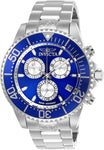 Invicta Men's 26847 Pro Diver Quartz Chronograph Blue, Silver Dial Watch