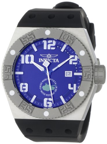 Invicta Men's 0872 Force Collection Blue Dial Black Polyurethane Watch
