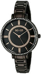 SO&CO New York Women's 5066.5 SoHo Quartz Crystal Accent Black Stainless Steel Watch