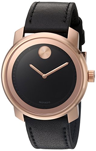 Movado Men's Swiss Quartz Gold-Tone and Leather Watch, Color: Brown (Model: 3600376)