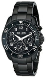 SO&CO New York Men's 5029.3 Yacht Club Black Unidirectional Bezel GMT Day and Date Stainless Steel Link Bracelet Watch