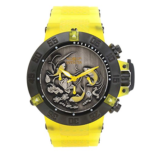 Invicta Men's 24357 Subaqua Quartz Multifunction Black, Yellow Dial Watch