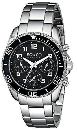 SO&CO New York Men's 5029.1 Yacht Club Analog Display Quartz Silver Watch