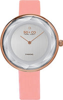 SO & CO New York Women's 5233.4 Pink Leather Watch