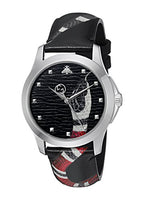 Gucci Quartz Stainless Steel and Leather Casual Black Men's Watch(Model: YA1264007)