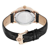Alexander A102-04 Statesman Regalia Men's Rose Gold Swiss Black Leather Watch
