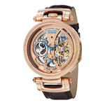 Men's Classy Watch on a Brown Leather Strap, RT case and RT Dial