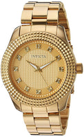 Invicta Men's 22795 Specialty Quartz 3 Hand Gold Dial Watch